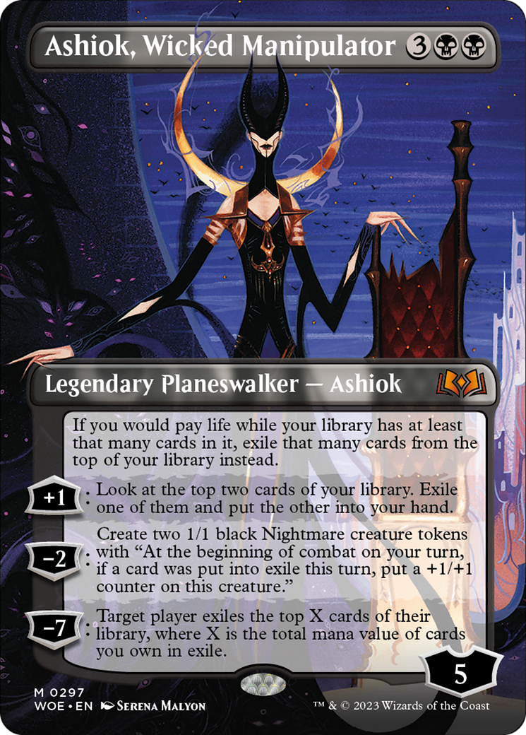 Ashiok, Wicked Manipulator (Borderless Alternate Art) [Wilds of Eldraine] | North of Exile Games