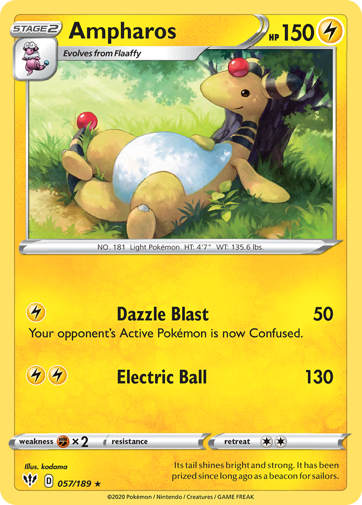 Ampharos (057/189) [Sword & Shield: Darkness Ablaze] | North of Exile Games