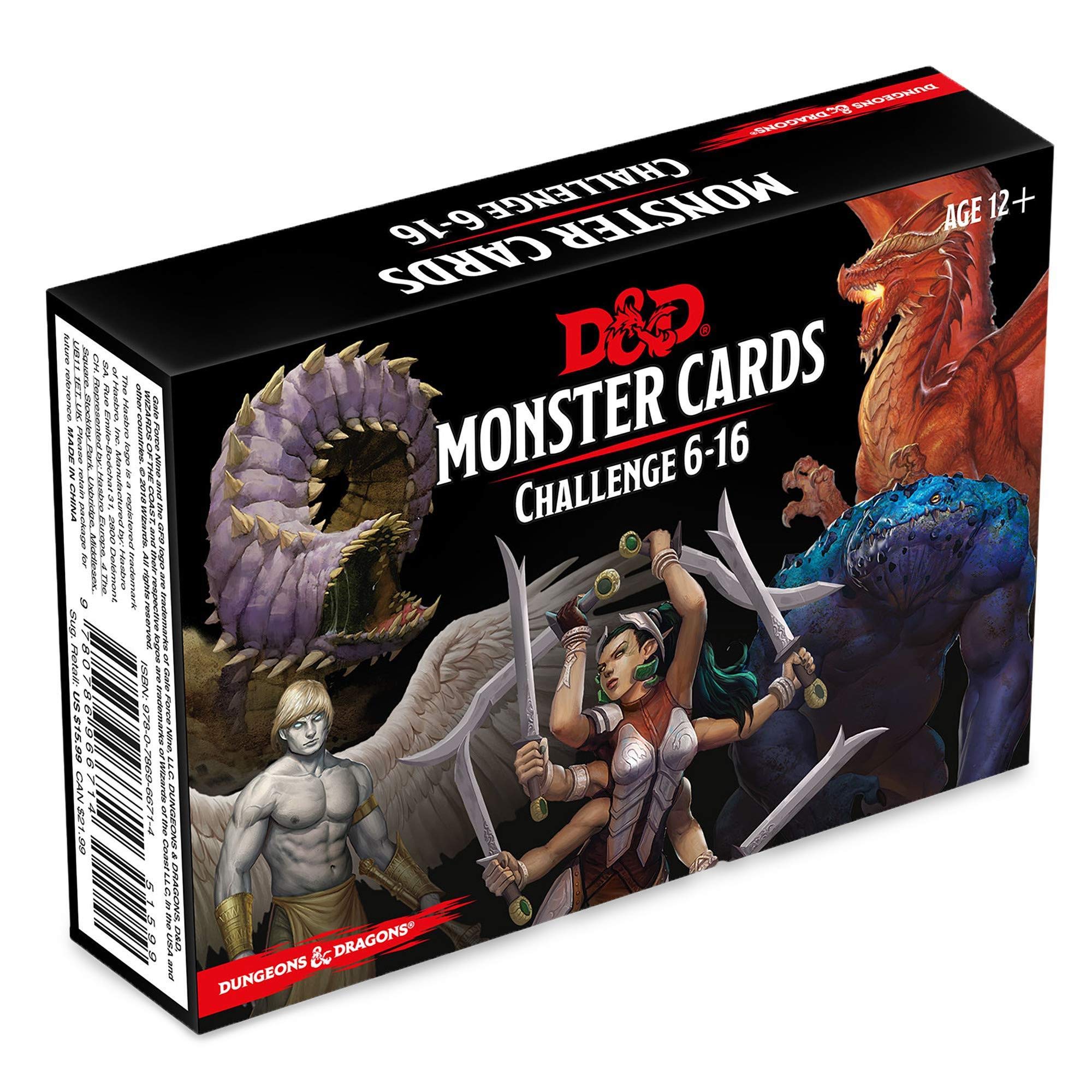 D&D Monster Cards: Challenge 6 to 16 | North of Exile Games