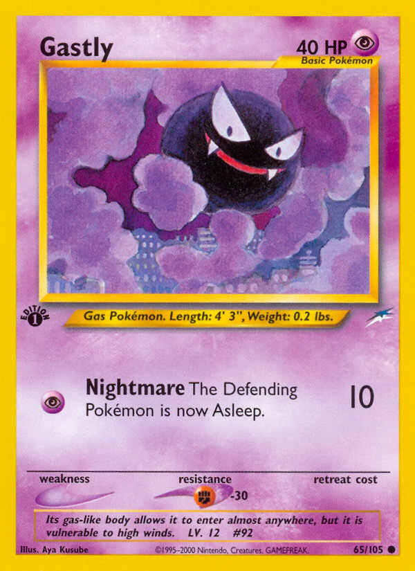 Gastly (65/105) [Neo Destiny 1st Edition] | North of Exile Games