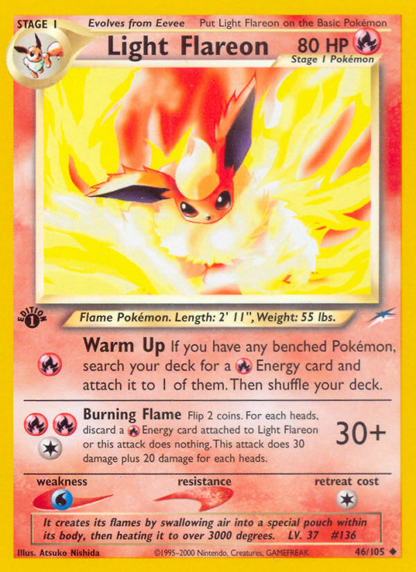 Light Flareon (46/105) [Neo Destiny 1st Edition] | North of Exile Games