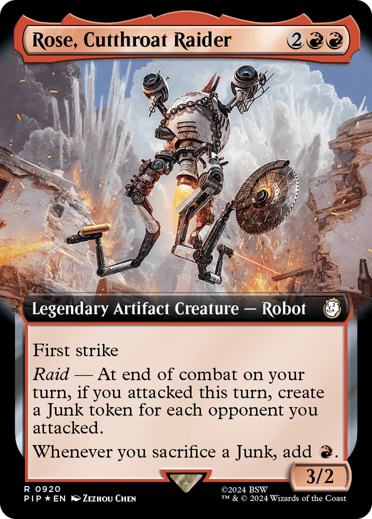 Rose, Cutthroat Raider (Extended Art) (Surge Foil) [Fallout] | North of Exile Games