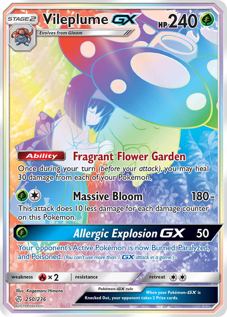 Vileplume GX (250/236) [Sun & Moon: Cosmic Eclipse] | North of Exile Games