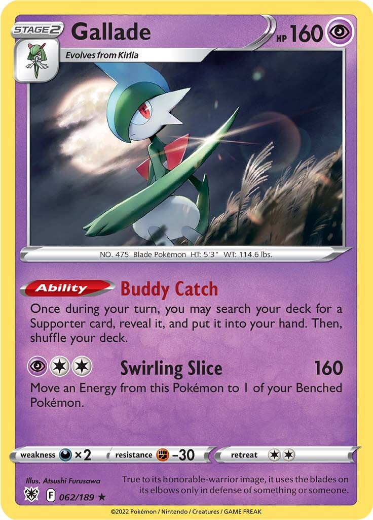 Gallade (062/189) [Sword & Shield: Astral Radiance] | North of Exile Games