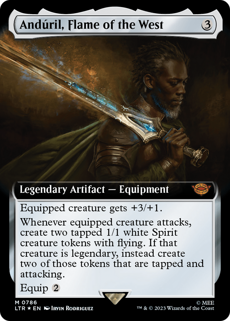 Anduril, Flame of the West (Extended Art) (Surge Foil) [The Lord of the Rings: Tales of Middle-Earth] | North of Exile Games