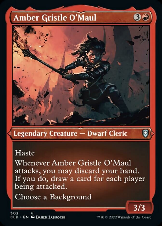 Amber Gristle O'Maul (Foil Etched) [Commander Legends: Battle for Baldur's Gate] | North of Exile Games