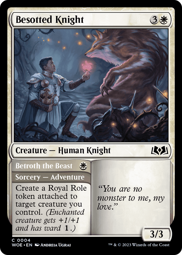 Besotted Knight // Betroth the Beast [Wilds of Eldraine] | North of Exile Games