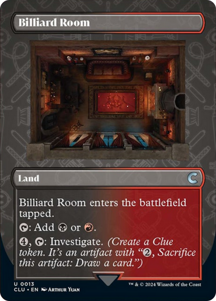 Billiard Room (Borderless) [Ravnica: Clue Edition] | North of Exile Games