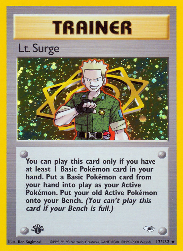 Lt. Surge (17/132) [Gym Heroes 1st Edition] | North of Exile Games