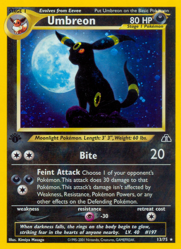 Umbreon (13/75) [Neo Discovery 1st Edition] | North of Exile Games
