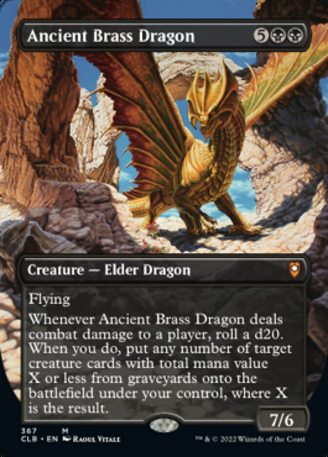 Ancient Brass Dragon (Borderless Alternate Art) [Commander Legends: Battle for Baldur's Gate] | North of Exile Games