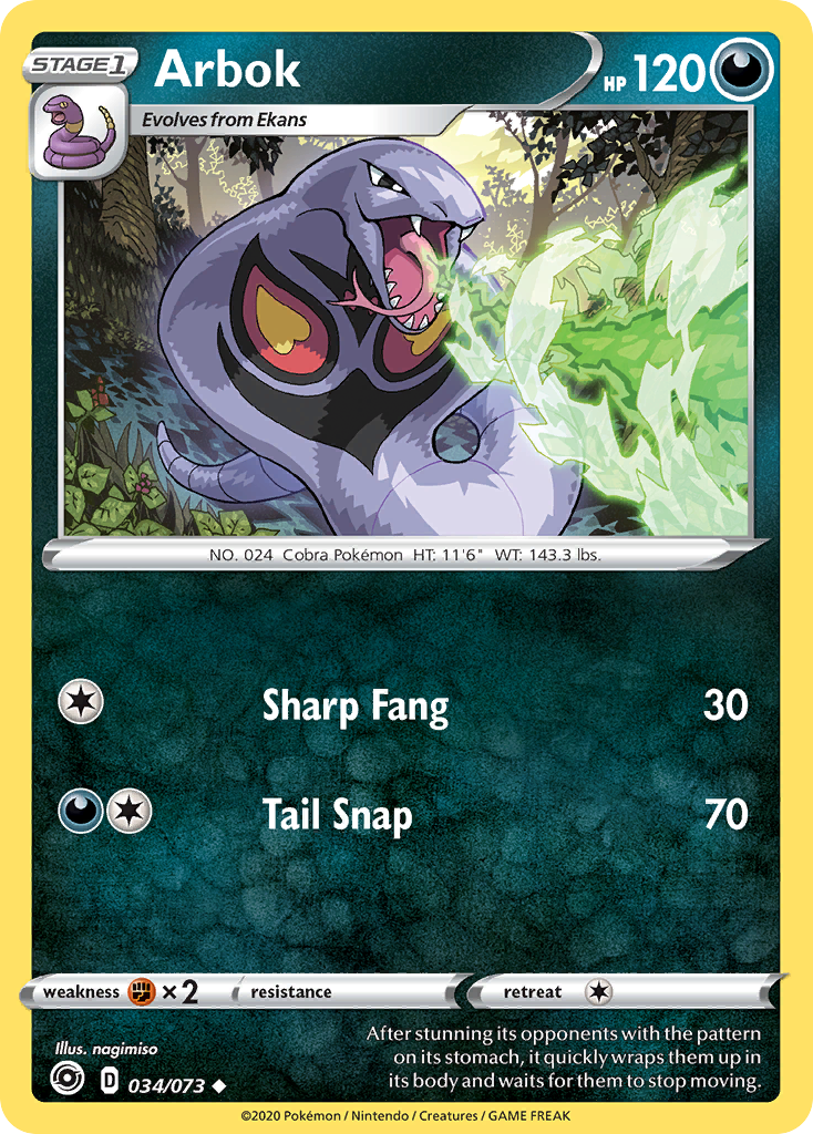 Arbok (034/073) [Sword & Shield: Champion's Path] | North of Exile Games