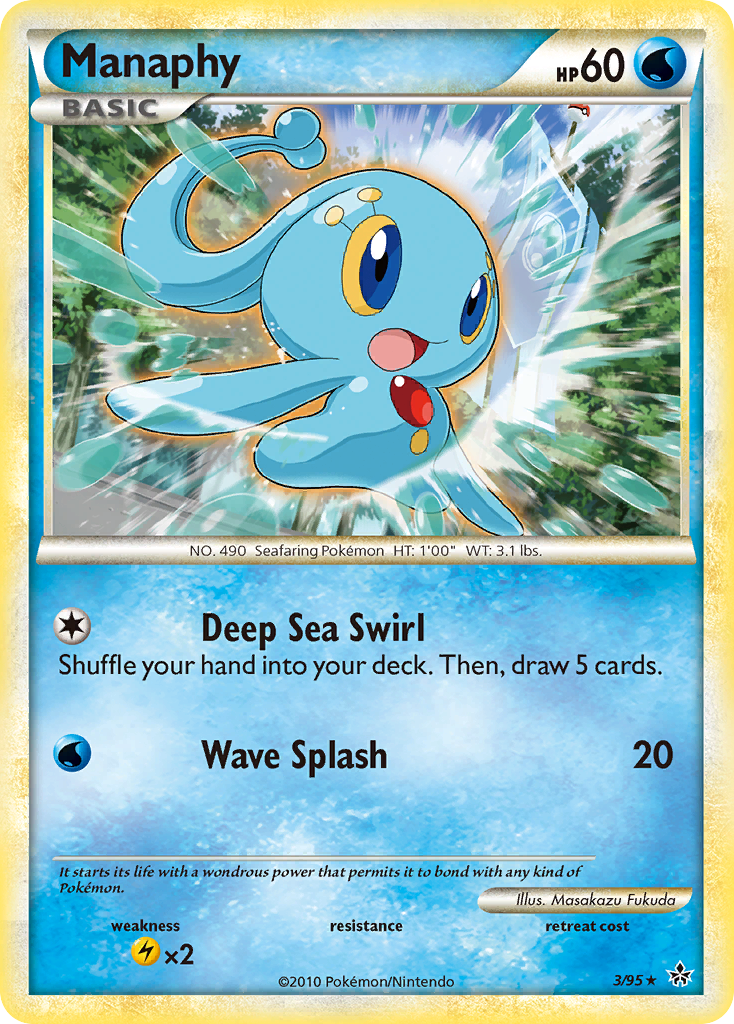 Manaphy (3/95) [HeartGold & SoulSilver: Unleashed] | North of Exile Games
