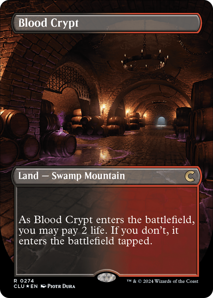 Blood Crypt (Borderless) [Ravnica: Clue Edition] | North of Exile Games