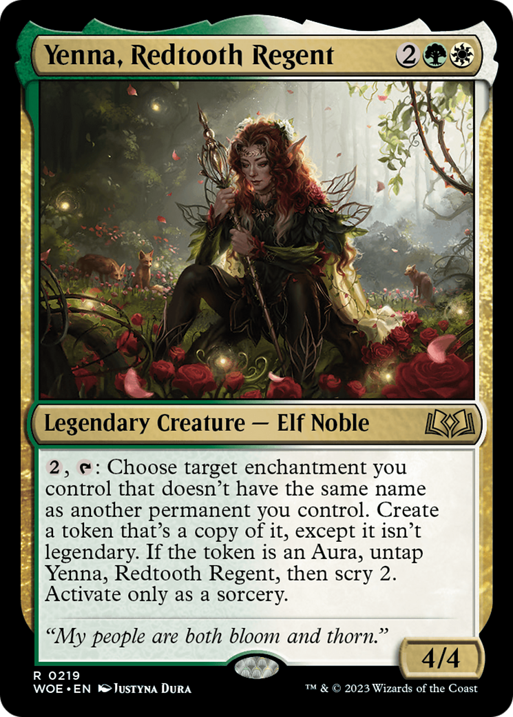 Yenna, Redtooth Regent [Wilds of Eldraine Prerelease Promos] | North of Exile Games