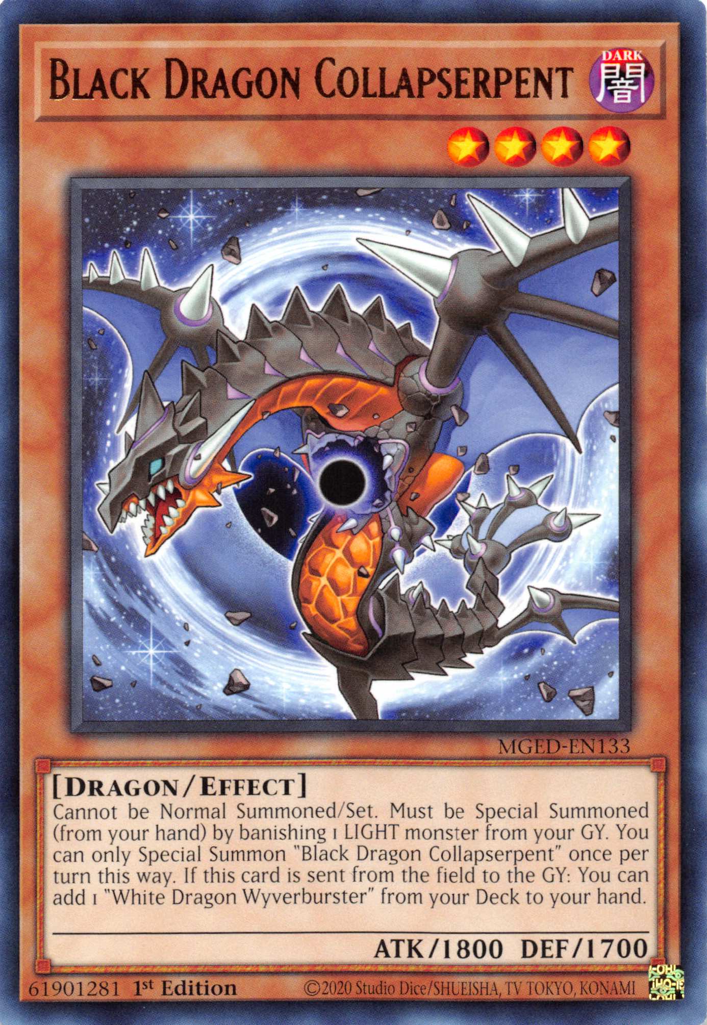 Black Dragon Collapserpent [MGED-EN133] Rare | North of Exile Games