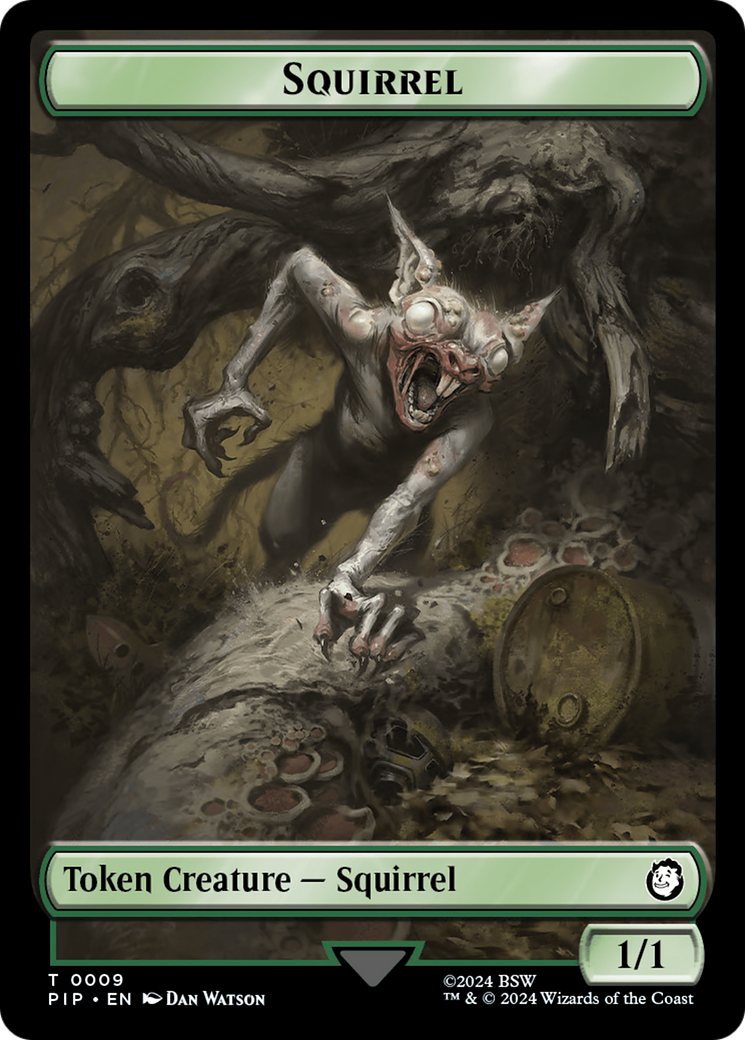 Radiation // Squirrel Double-Sided Token [Fallout Tokens] | North of Exile Games
