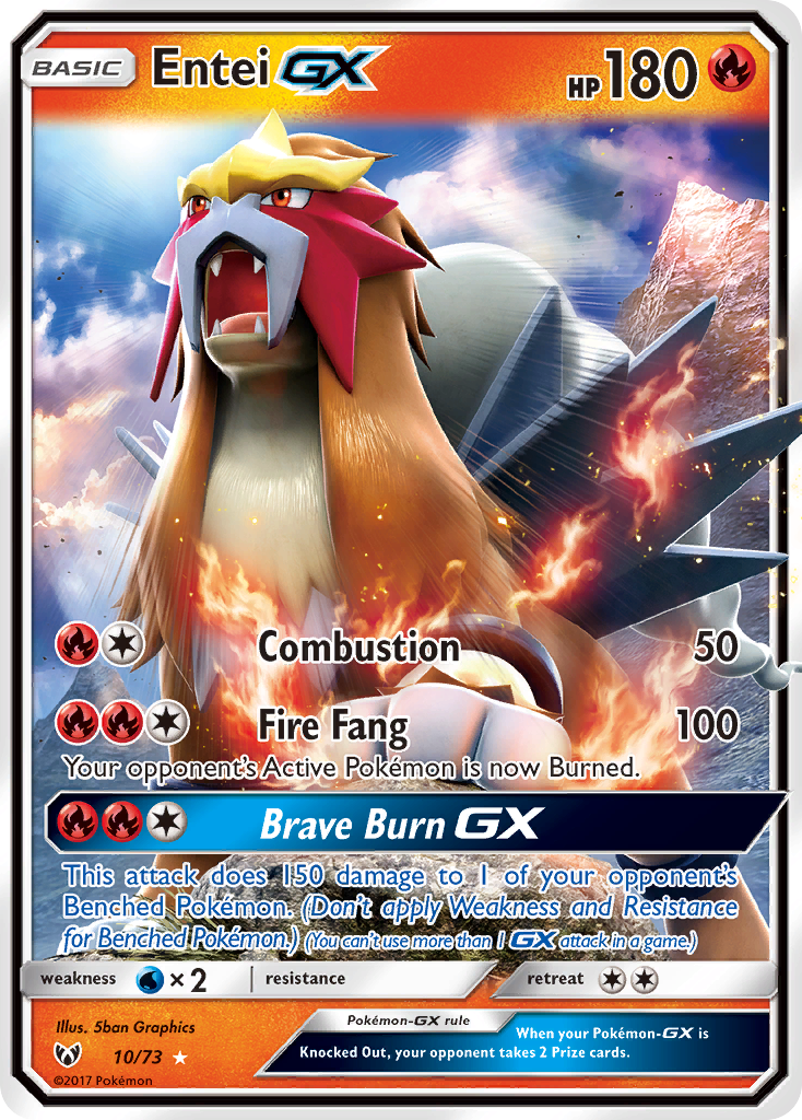 Entei GX (10/73) [Sun & Moon: Shining Legends] | North of Exile Games