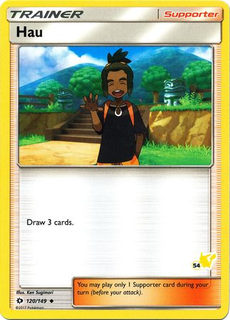 Hau (120/149) (Pikachu Stamp #54) [Battle Academy 2020] | North of Exile Games