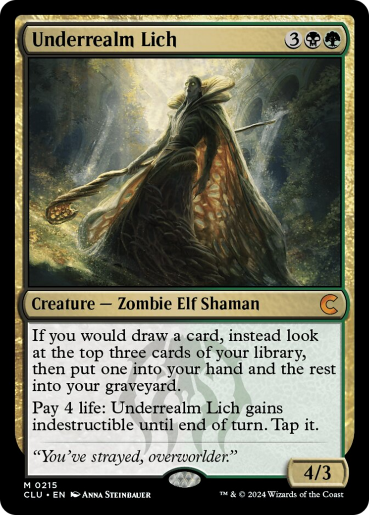 Underrealm Lich [Ravnica: Clue Edition] | North of Exile Games