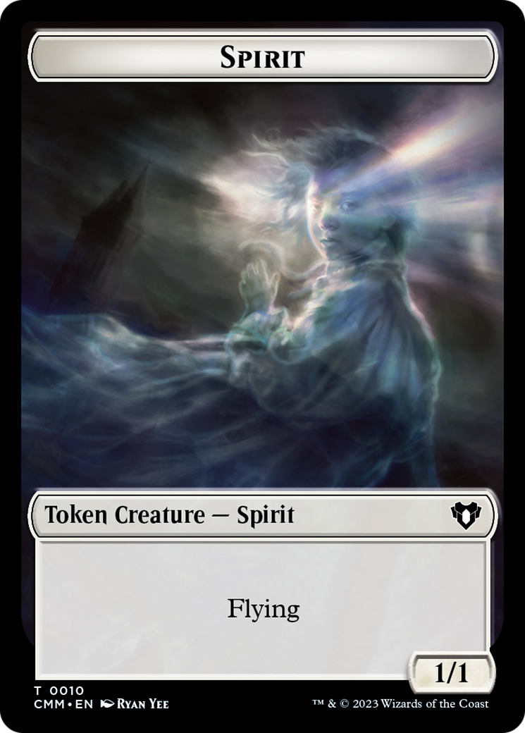 Spirit (0010) // Elemental (0037) Double-Sided Token [Commander Masters Tokens] | North of Exile Games