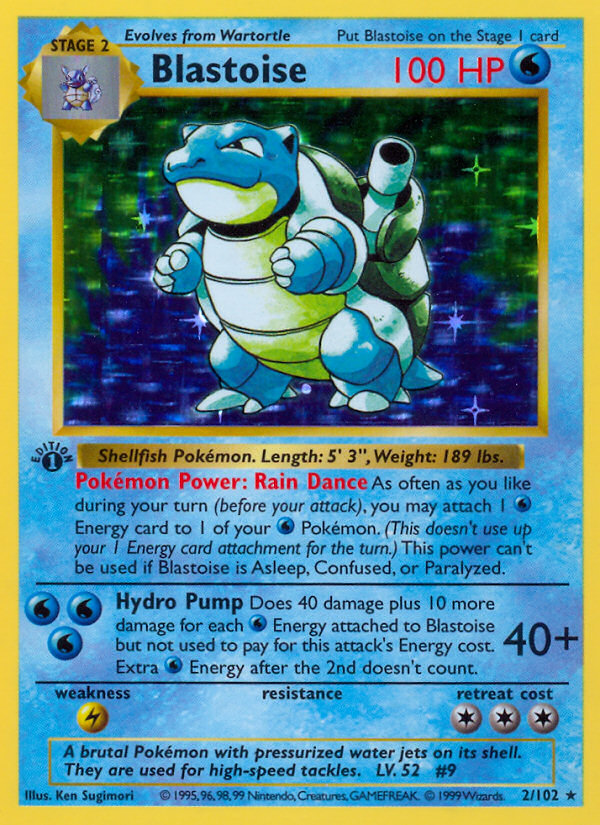 Blastoise (2/102) (Shadowless) [Base Set 1st Edition] | North of Exile Games