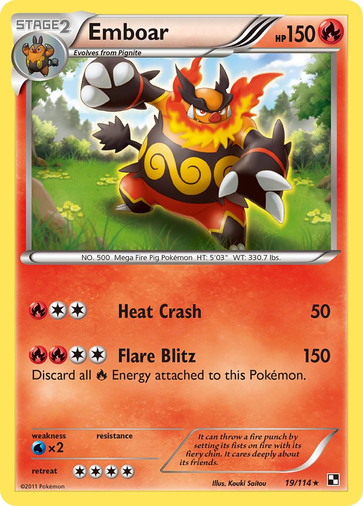 Emboar (19/114) (Theme Deck Exclusive) [Black & White: Base Set] | North of Exile Games