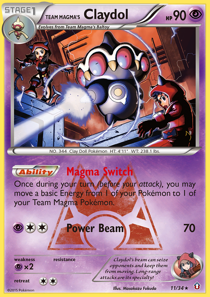 Team Magma's Claydol (11/34) [XY: Double Crisis] | North of Exile Games