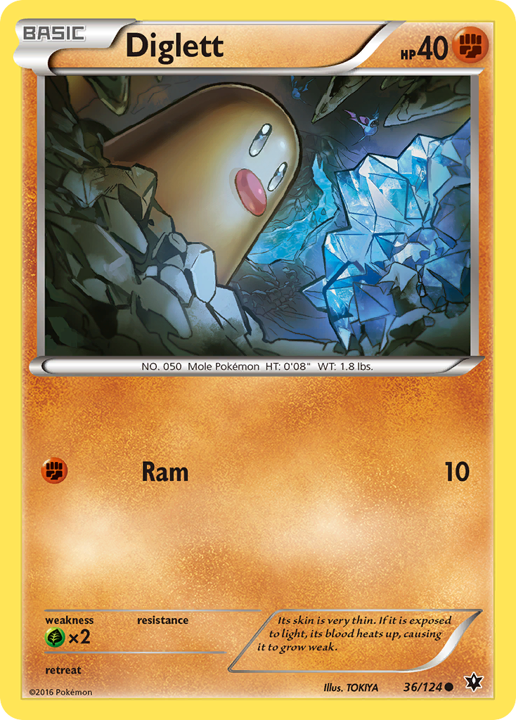 Diglett (36/124) [XY: Fates Collide] | North of Exile Games