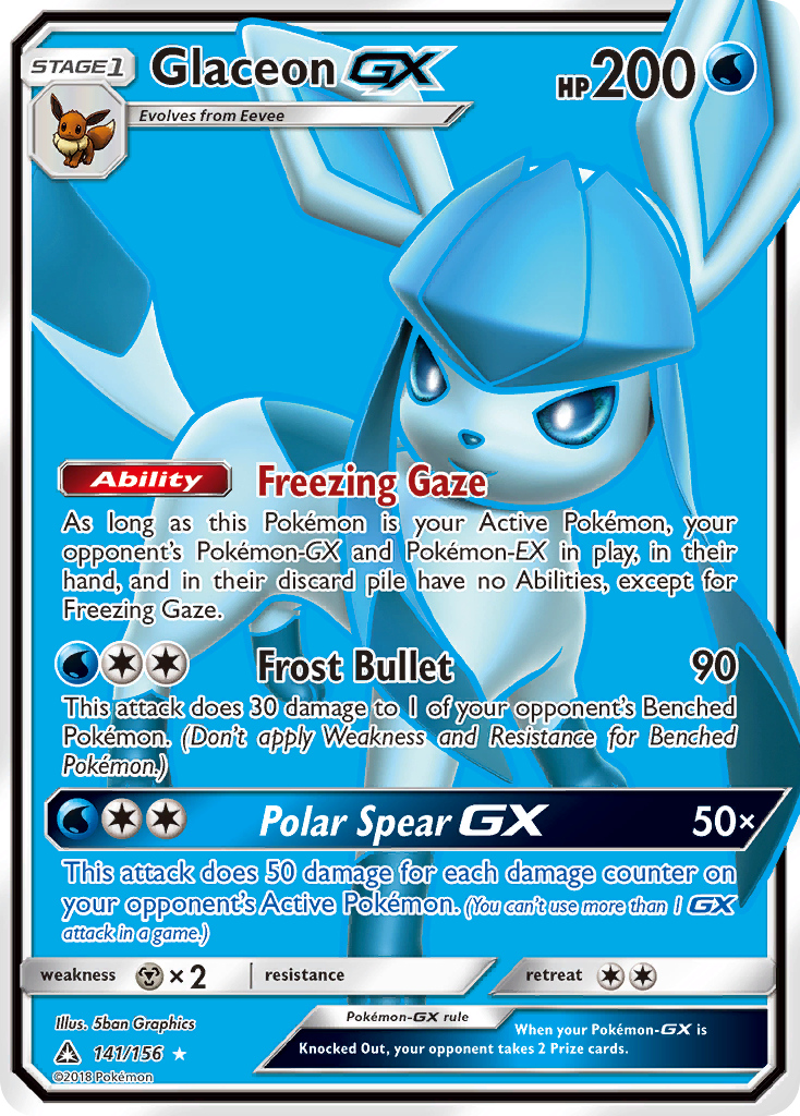 Glaceon GX (141/156) [Sun & Moon: Ultra Prism] | North of Exile Games
