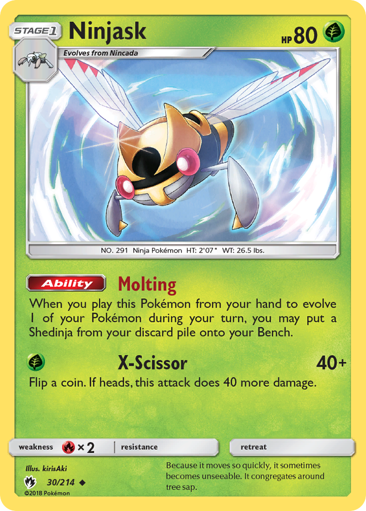 Ninjask (30/214) [Sun & Moon: Lost Thunder] | North of Exile Games