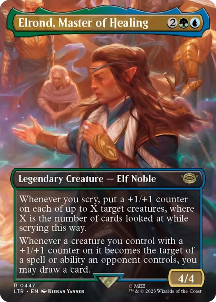 Elrond, Master of Healing (Borderless Alternate Art) [The Lord of the Rings: Tales of Middle-Earth] | North of Exile Games