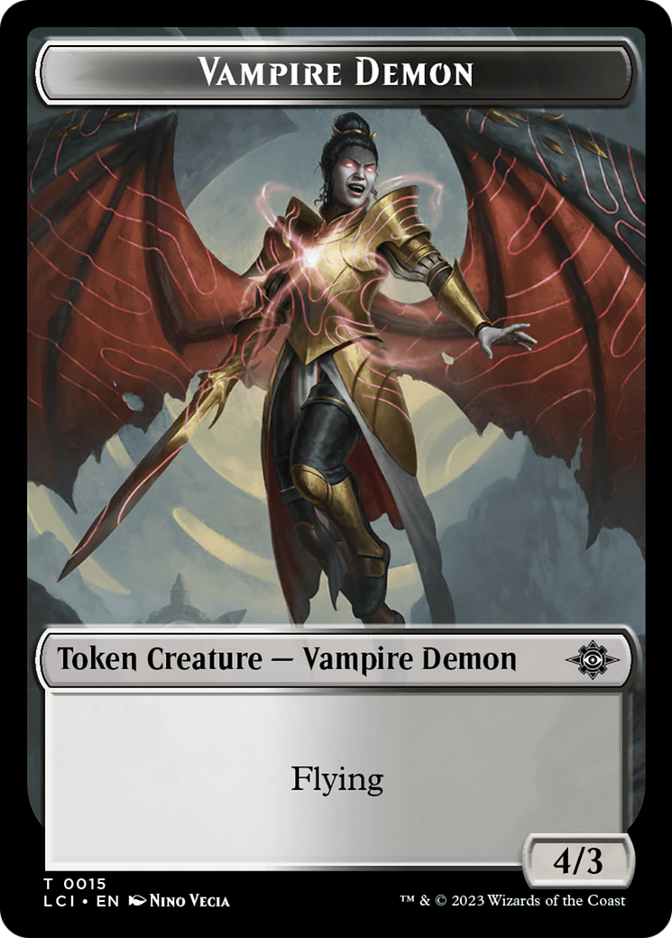 Gnome // Vampire Demon Double-Sided Token [The Lost Caverns of Ixalan Tokens] | North of Exile Games
