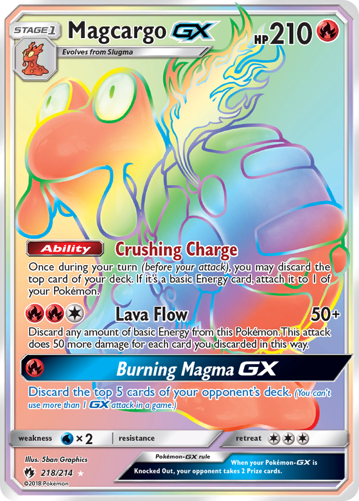 Magcargo GX (218/214) [Sun & Moon: Lost Thunder] | North of Exile Games