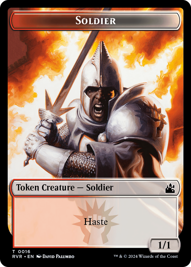 Saproling // Soldier Double-Sided Token [Ravnica Remastered Tokens] | North of Exile Games