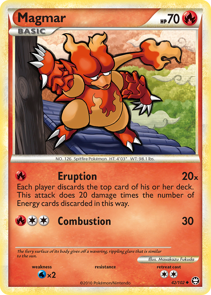 Magmar (42/102) [HeartGold & SoulSilver: Triumphant] | North of Exile Games