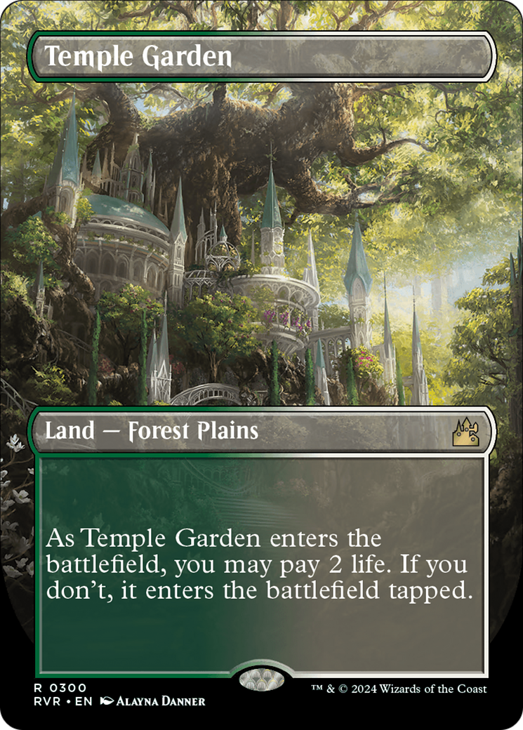 Temple Garden (Borderless) [Ravnica Remastered] | North of Exile Games