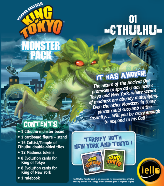 King Of Tokyo Monster Pack #1 - Cthulhu | North of Exile Games