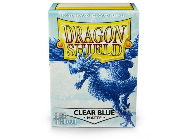 Dragon Shield box of 100 in Matte Clear Blue (see thru) | North of Exile Games