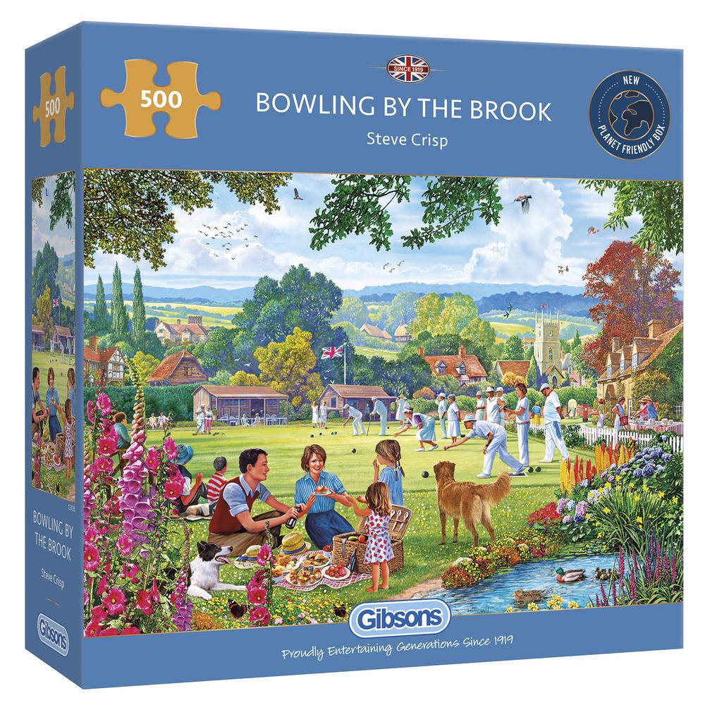 Puzzle: 500 pcs - Bowling By The Brook | North of Exile Games