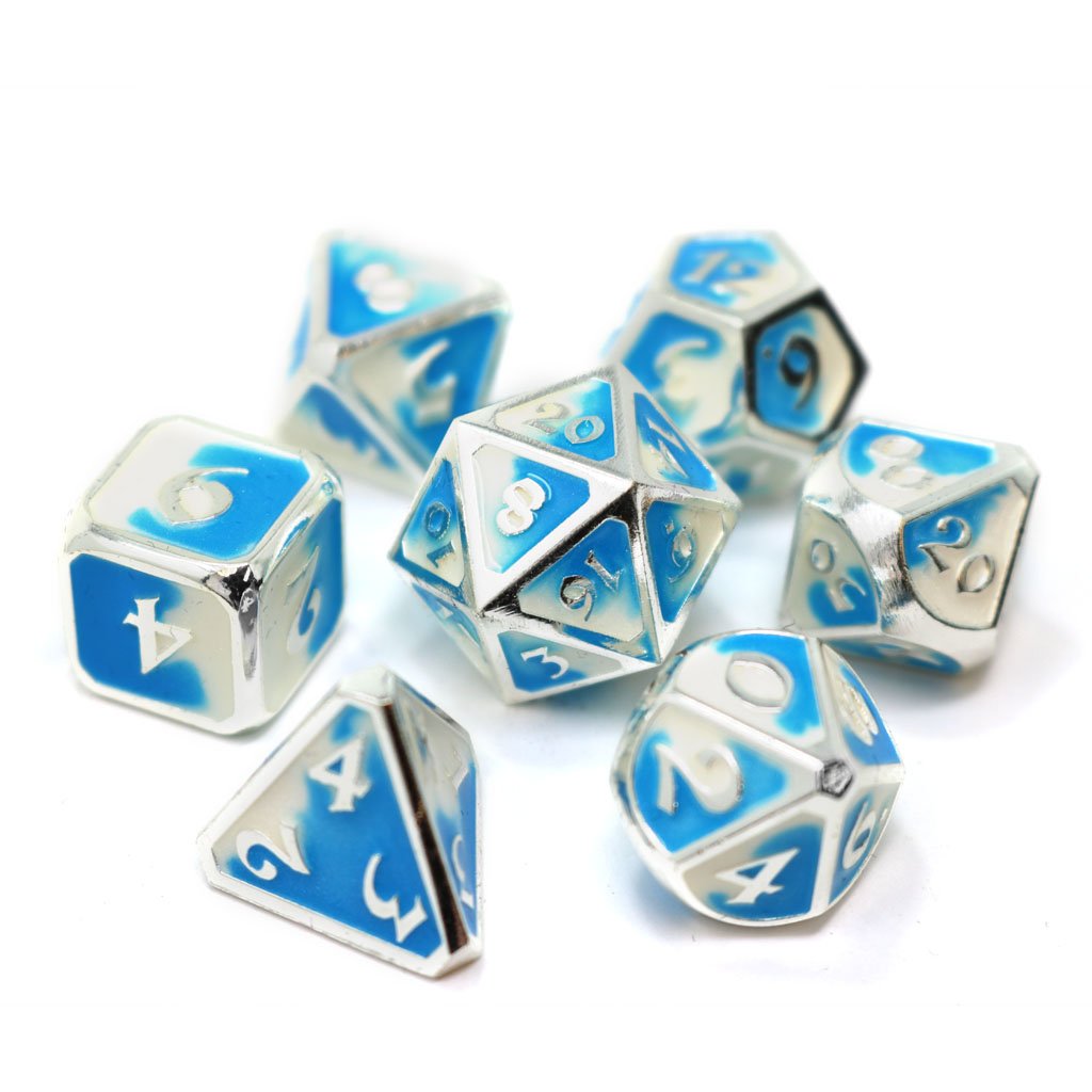Metal dice set: Spellbinder Polar Vortex | North of Exile Games