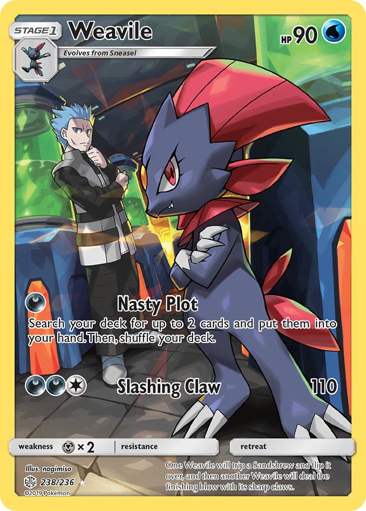 Weavile (238/236) [Sun & Moon: Cosmic Eclipse] | North of Exile Games