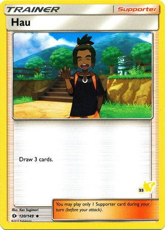 Hau (120/149) (Pikachu Stamp #33) [Battle Academy 2020] | North of Exile Games