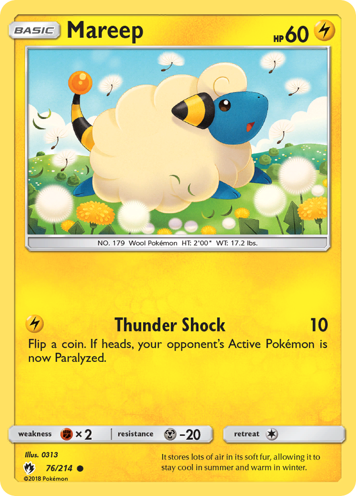 Mareep (76/214) [Sun & Moon: Lost Thunder] | North of Exile Games