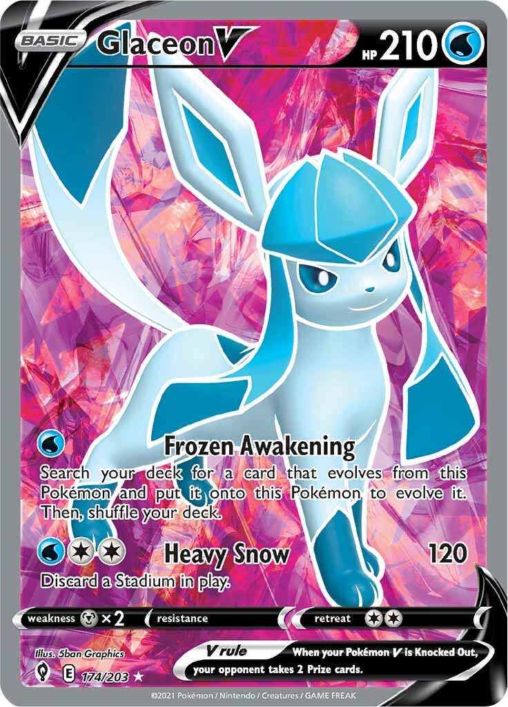 Glaceon V (174/203) [Sword & Shield: Evolving Skies] | North of Exile Games