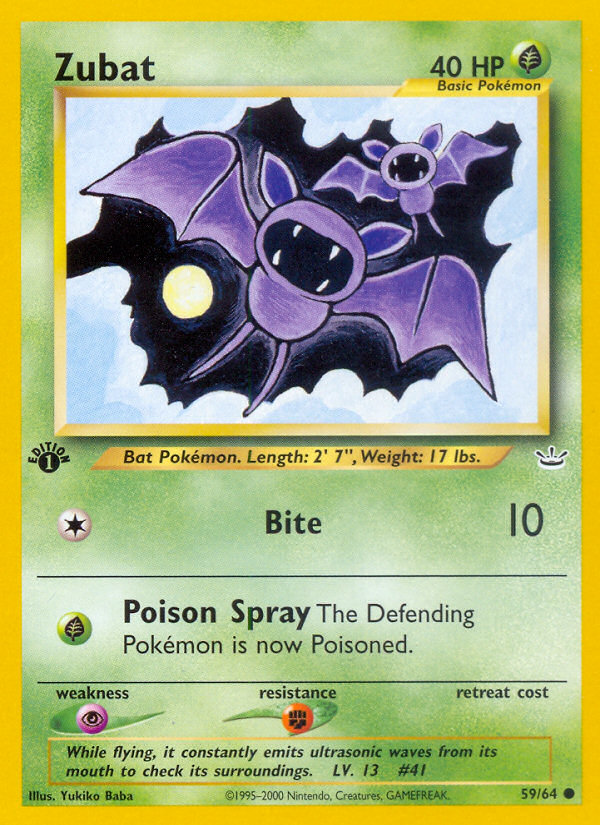 Zubat (59/64) [Neo Revelation 1st Edition] | North of Exile Games