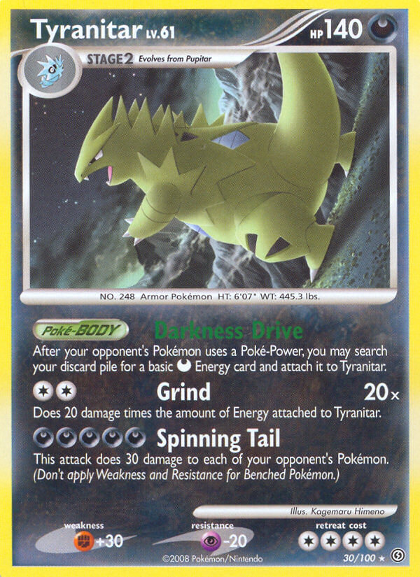 Tyranitar (30/100) (Theme Deck Exclusive) [Diamond & Pearl: Stormfront] | North of Exile Games