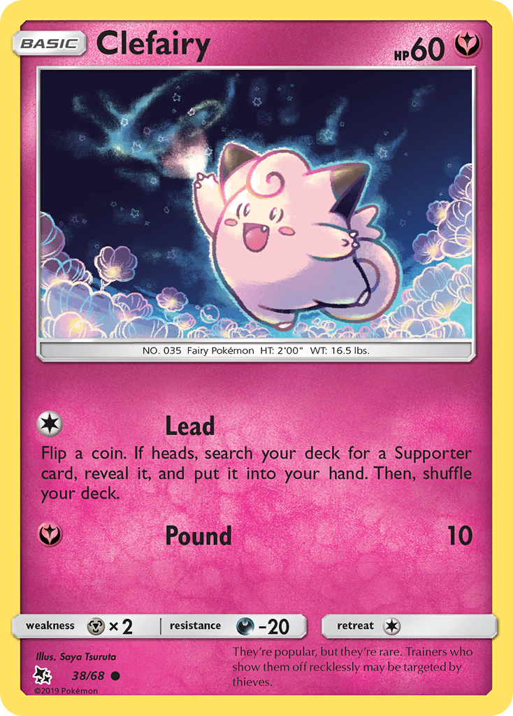 Clefairy (38/68) [Sun & Moon: Hidden Fates] | North of Exile Games