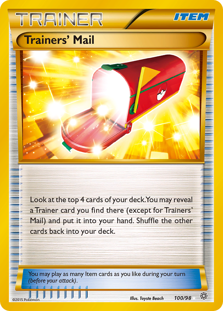 Trainers' Mail (100/98) [XY: Ancient Origins] | North of Exile Games