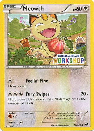 Meowth (67/108) (Build A Bear Workshop Exclusive) [XY: Roaring Skies] | North of Exile Games
